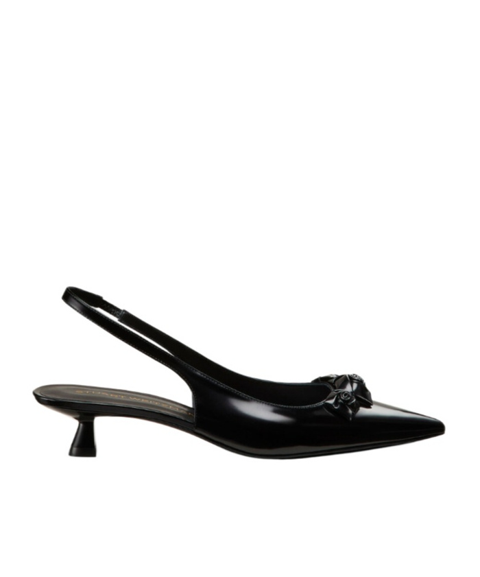 Stuart Weitzman Pointed High-heeled Sandals In Black