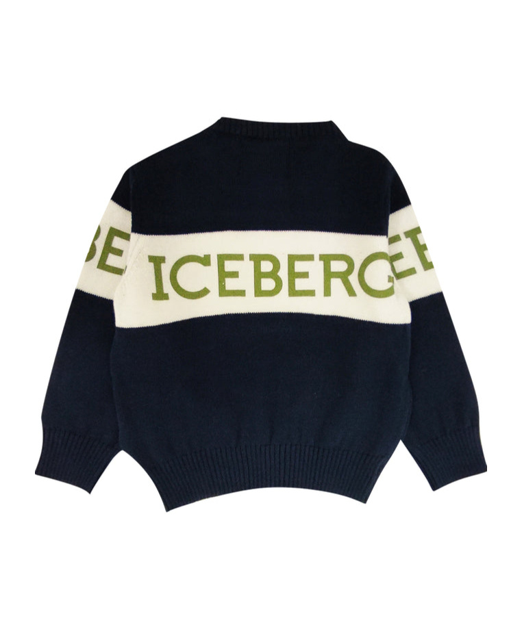 Iceberg Long-sleeved Sweater In Black