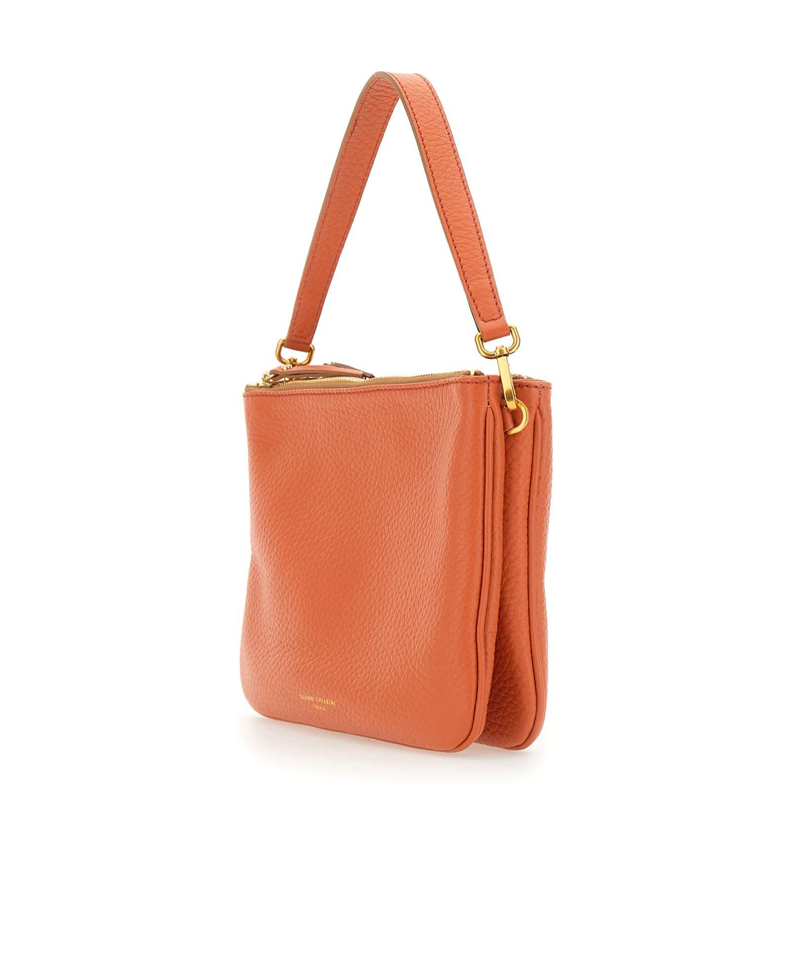 Gianni Chiarini Logo Embossed Shoulder Bag In Red