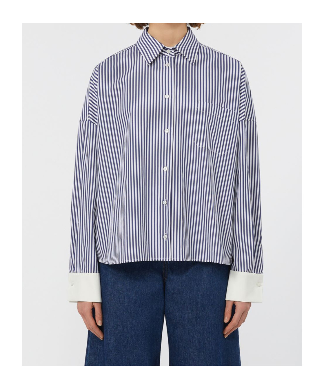 Weekend Max Mara Oversized Poplin Shirt In Purple