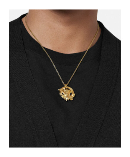 Versace Medusa Head Necklace In Gold