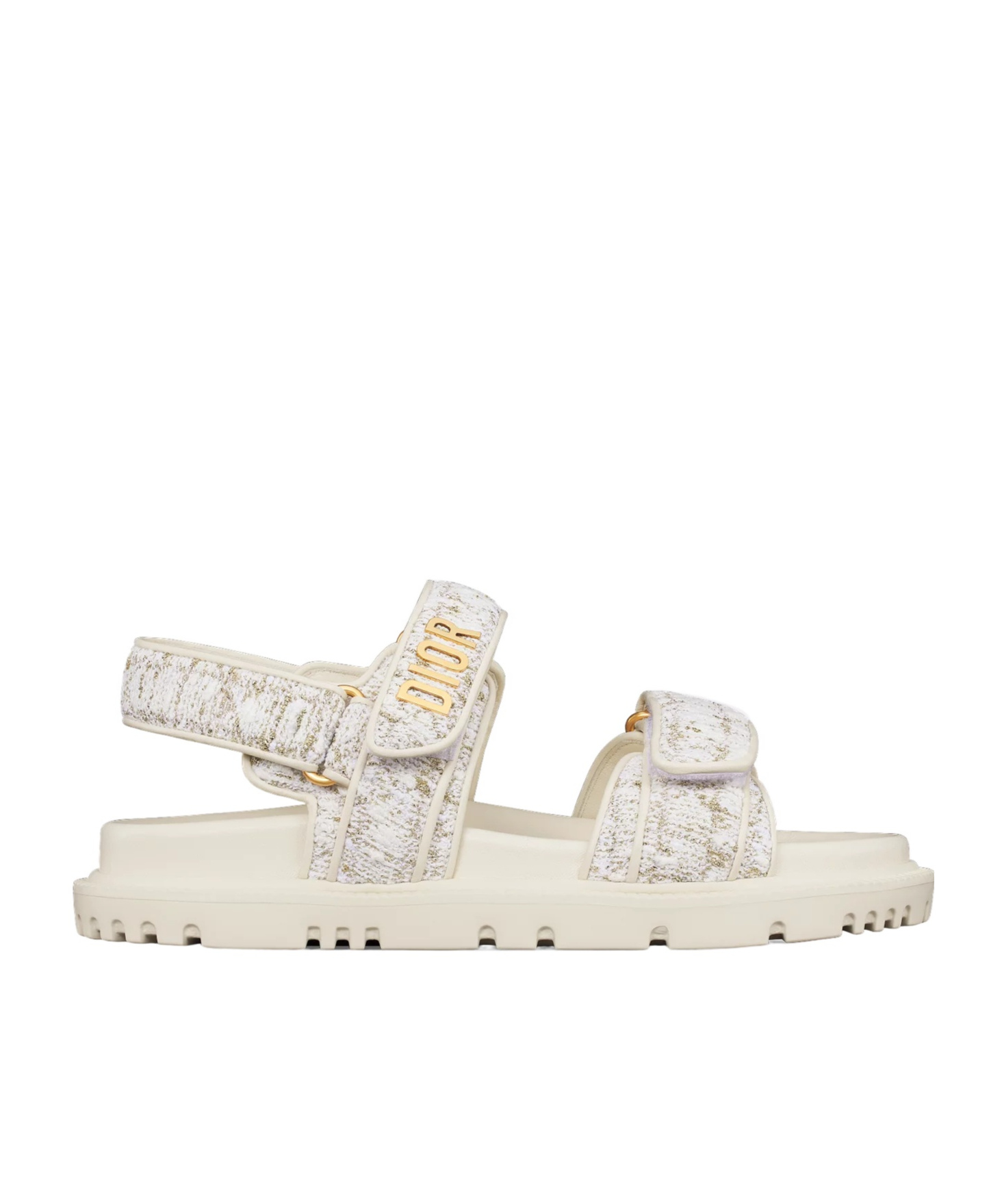 Dior Open-toed Flat Sandals In White