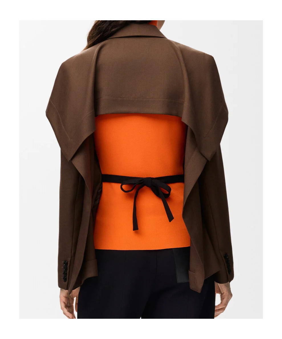 Loewe Jacket In Wool In Brown