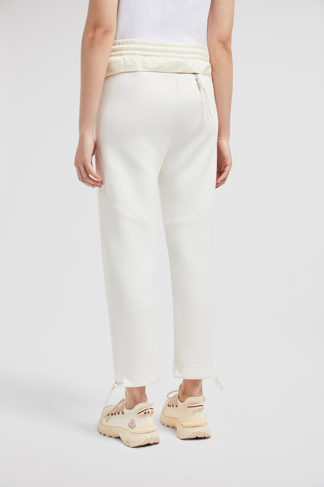 Moncler Elastic Waist Sweatpants In White