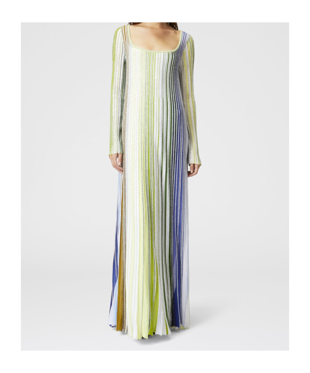 Missoni Striped Maxi Dress In White