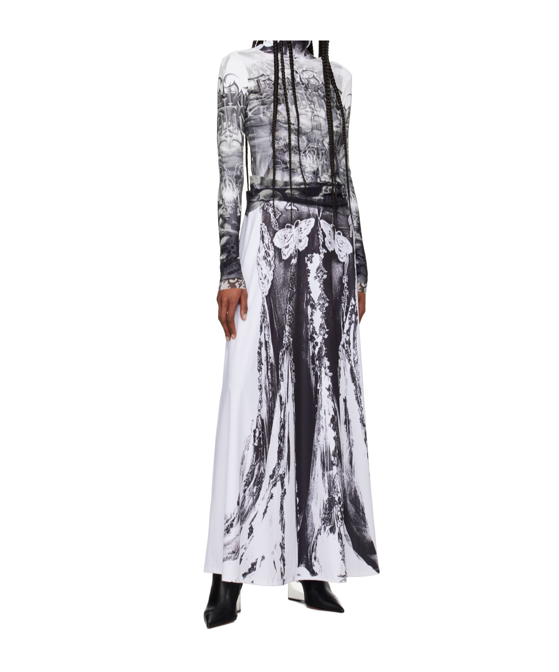 Jean Paul Gaultier Long-sleeved T-shirt In Gray