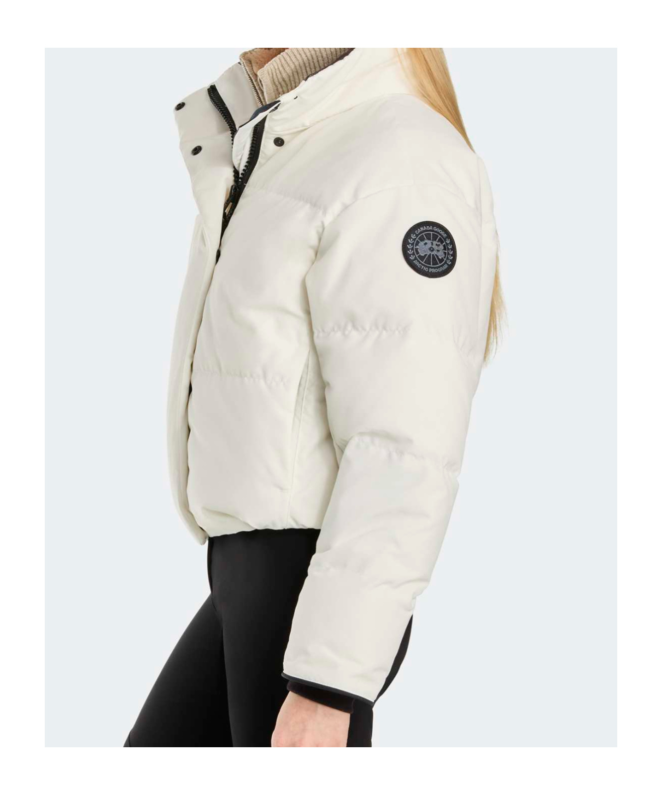 Canada Goose Grandview Short Puffer Jacket In White