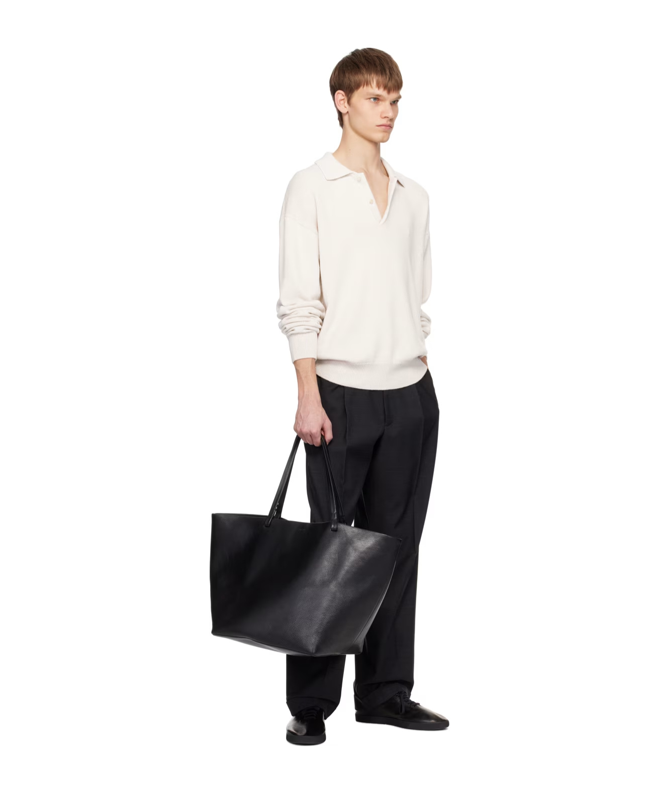 The Row Keenan Belt-loop Casual Pants In Black