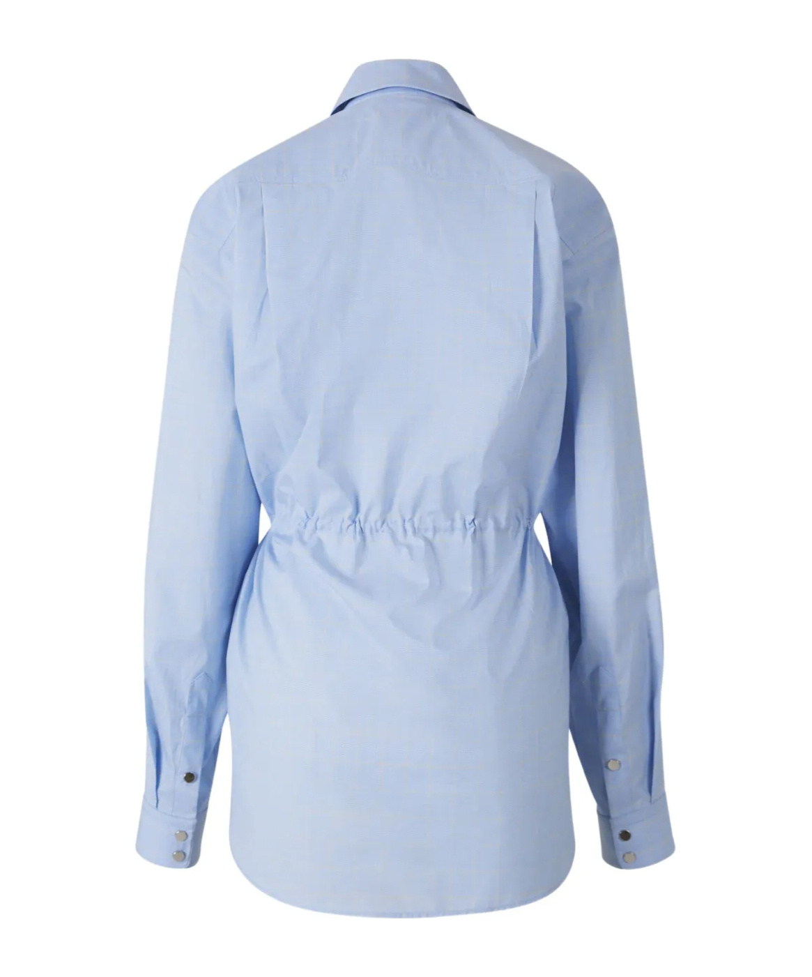 Shop Rabanne Drawstring-waist Shirt In Light Blue