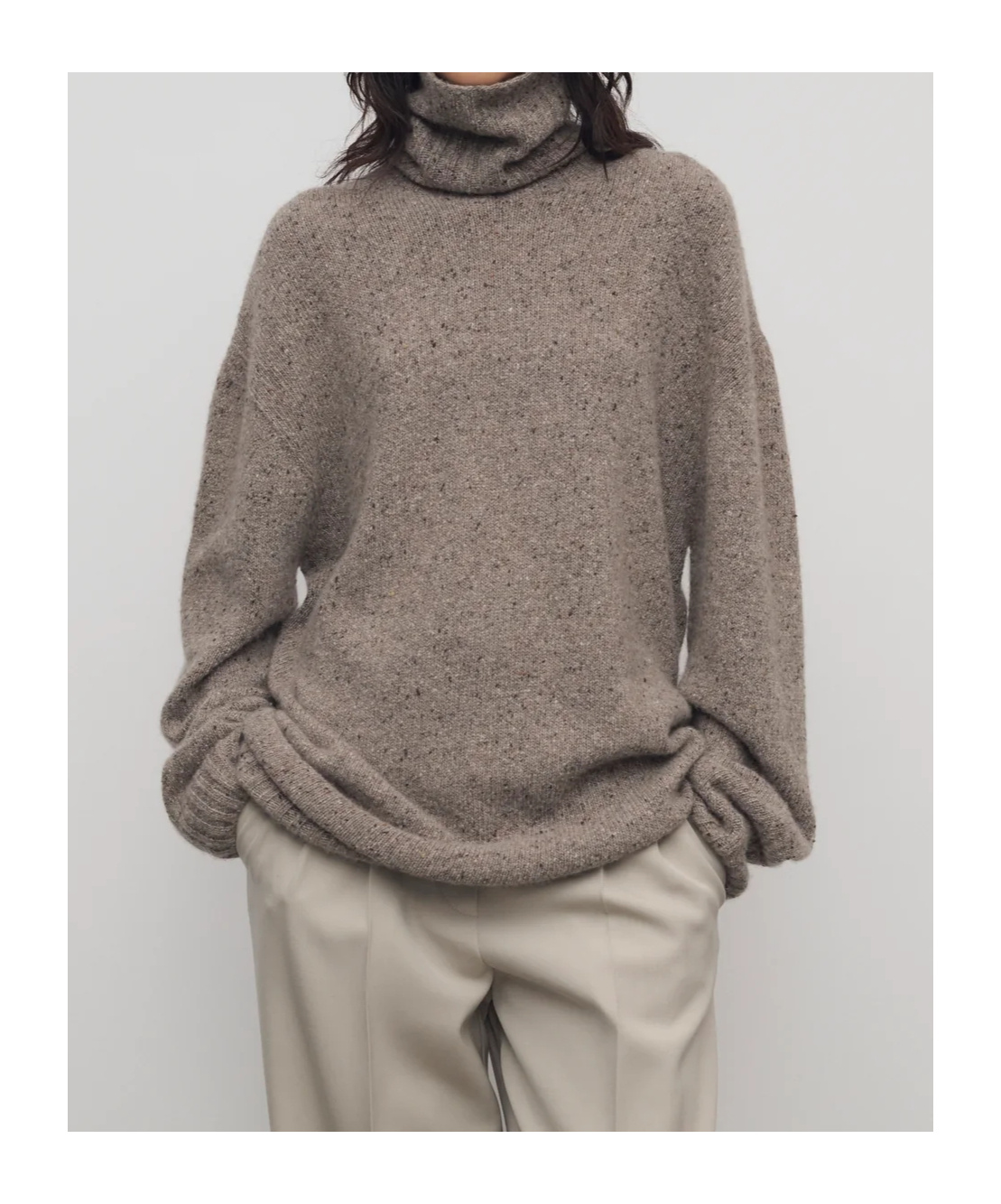 The Row Mirai Turtleneck In Cashmere In Brown