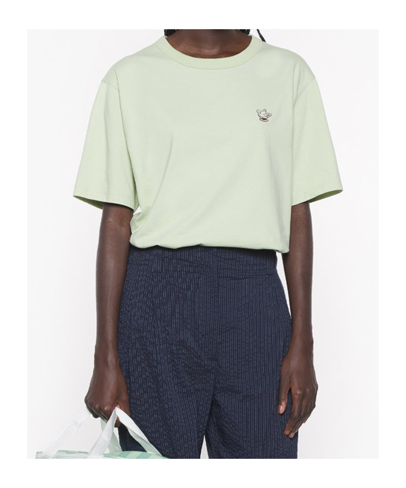Maison Kitsuné Barista Fox Patch Relax Tee-shirt In Green