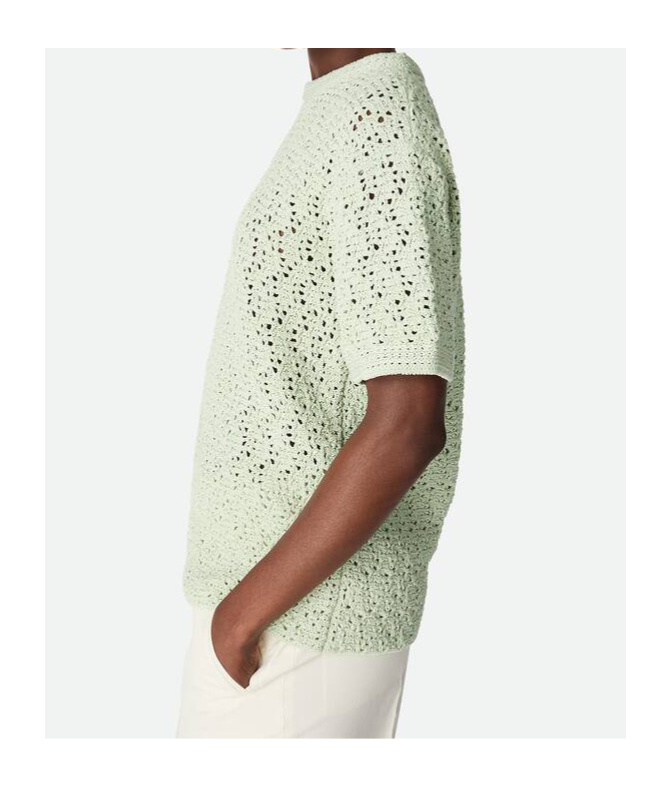 Bottega Veneta Cotton Crochet Knit T-shirt