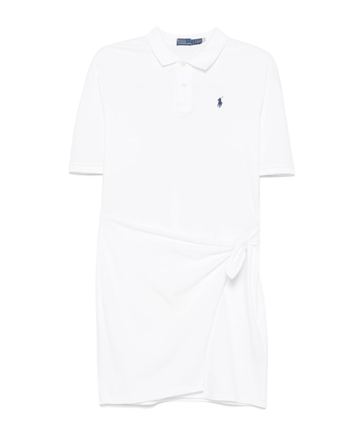 Shop Polo Ralph Lauren Draped-panel Mini Dress In White