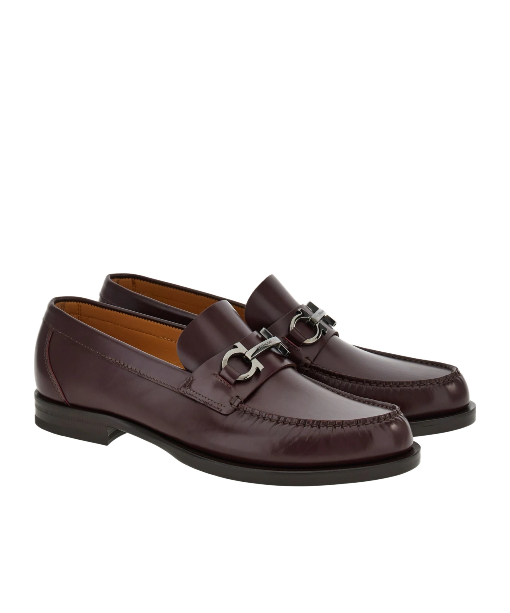Ferragamo Logo-decorated Loafers In Black
