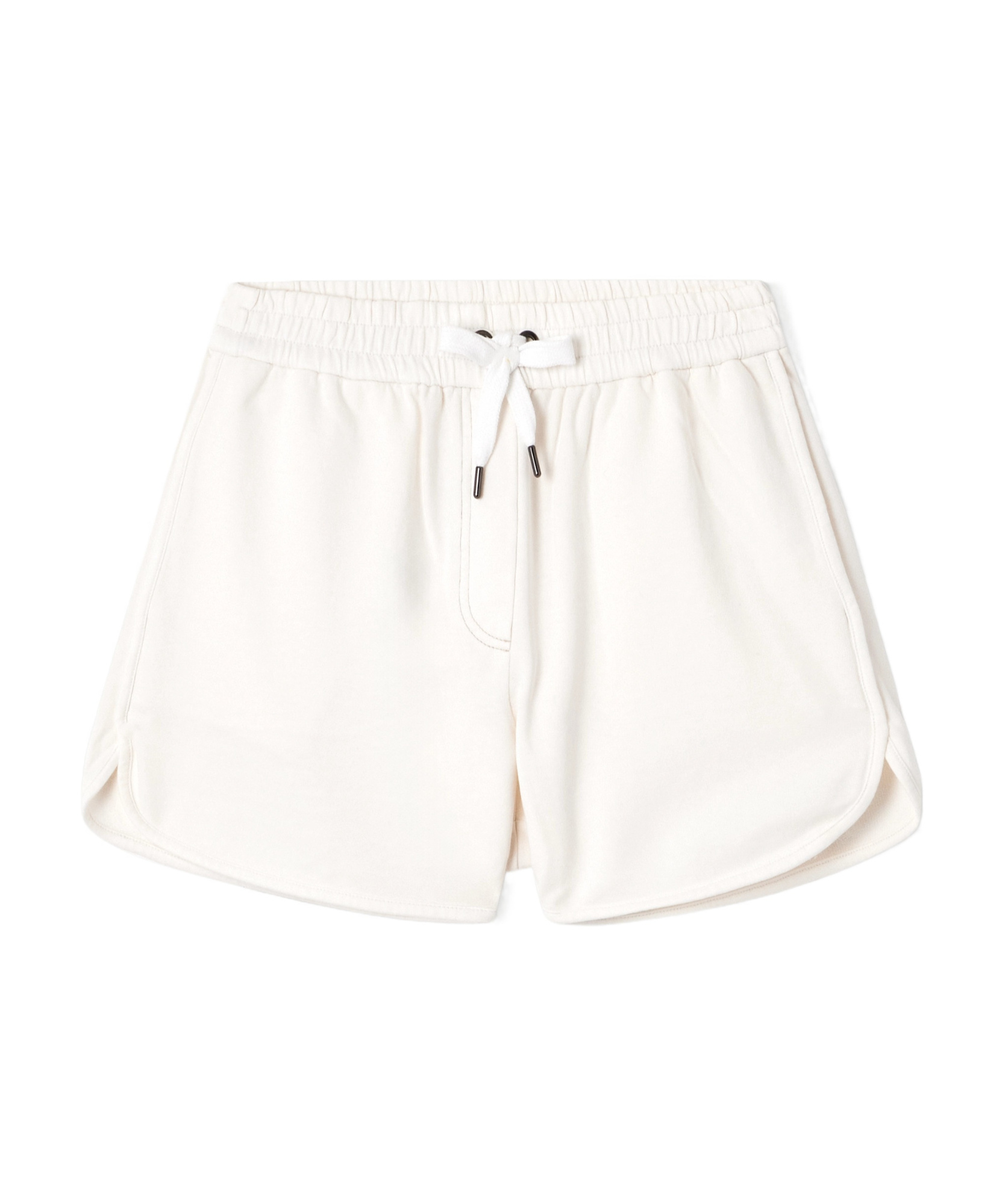Brunello Cucinelli Elastic Drawcord Waist Shorts In White