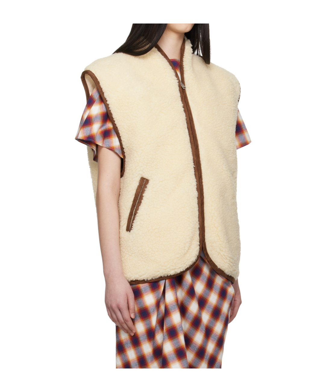 Isabel Marant Étoile 'maximilia' White Vest With Front Zip Closure In Wool Blend Woman In Nude