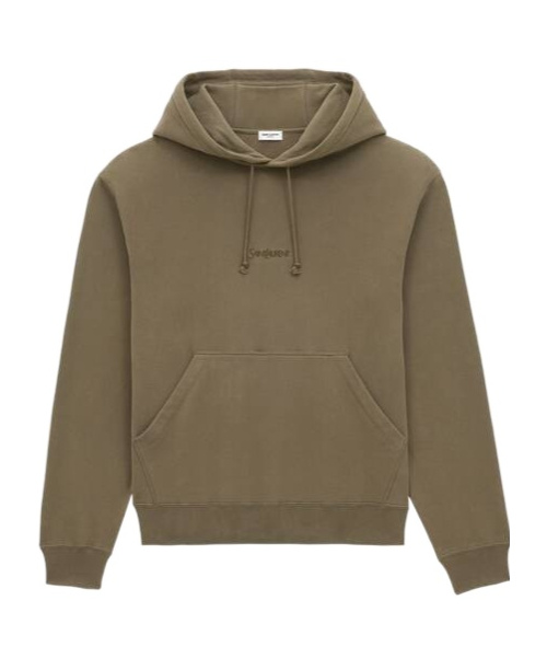 Saint Laurent Hoodie With Logo In Brown