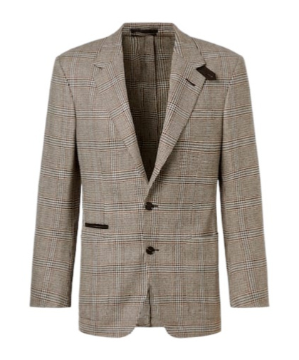 Dunhill Checked Wool And Cashmere Blazer In Gray