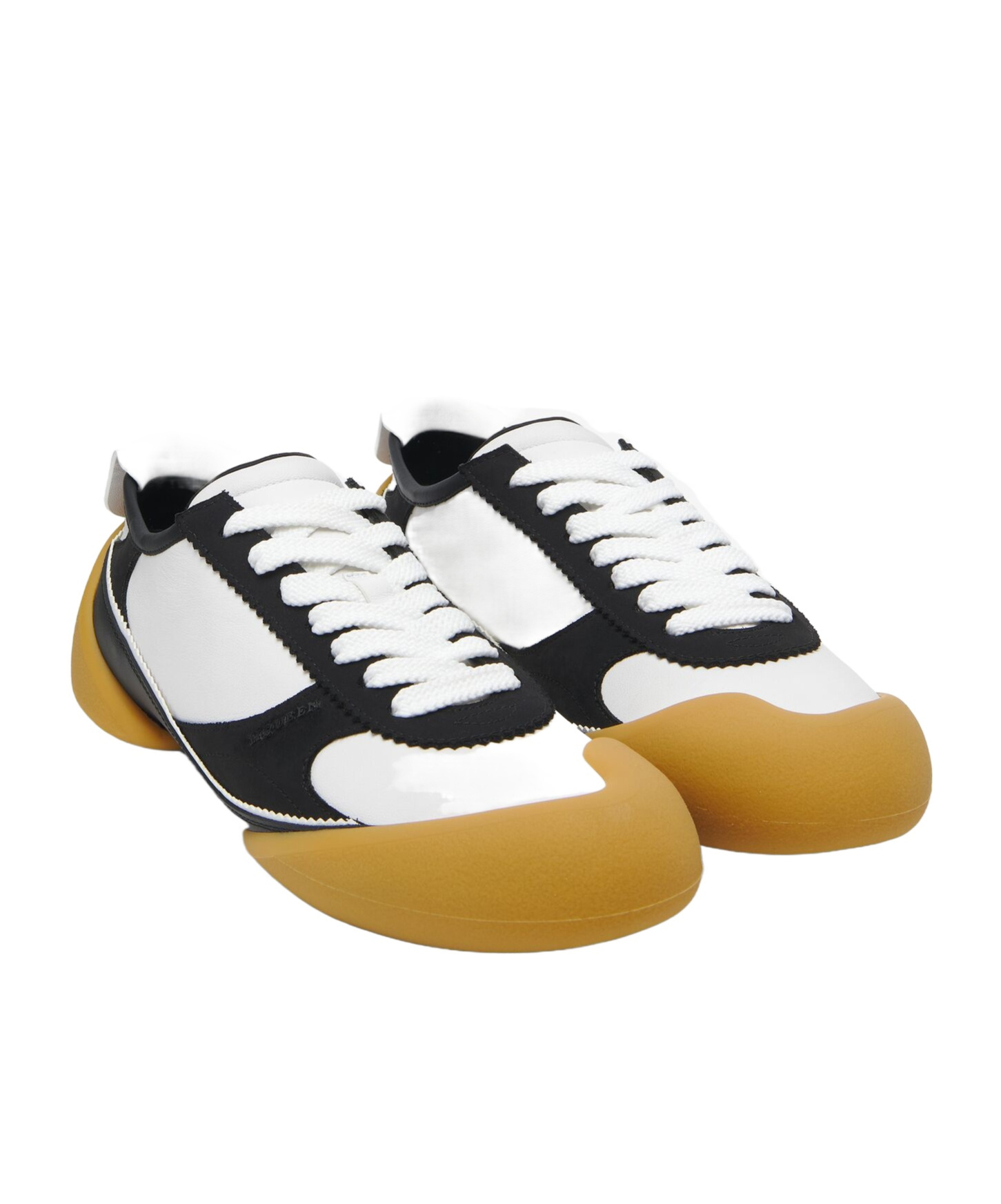 Alexander Mcqueen Oversized Calfskin Sneakers With Distinctive Rounded Sole In Multi