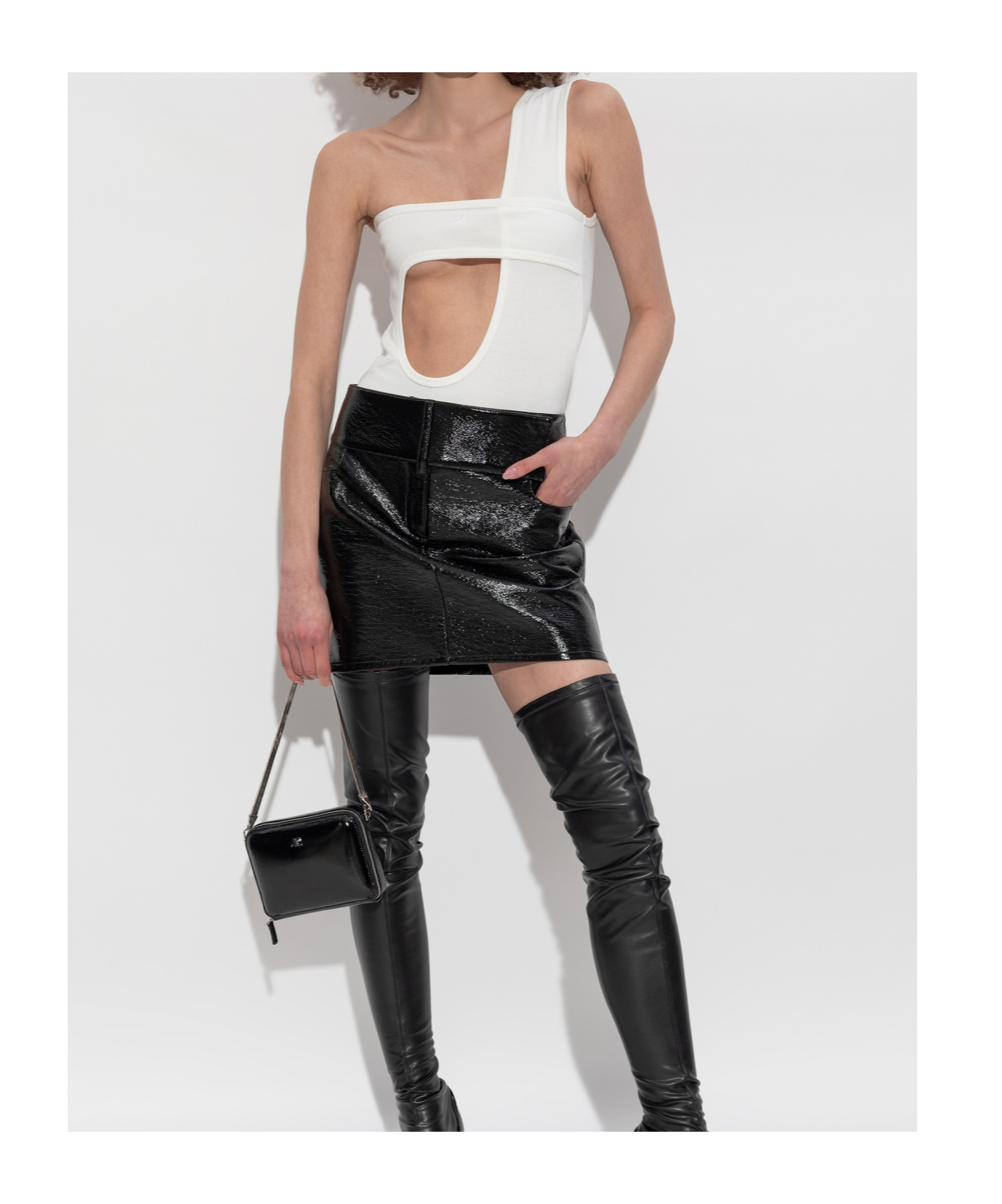 Courrèges One-shoulder Jumpsuit In White