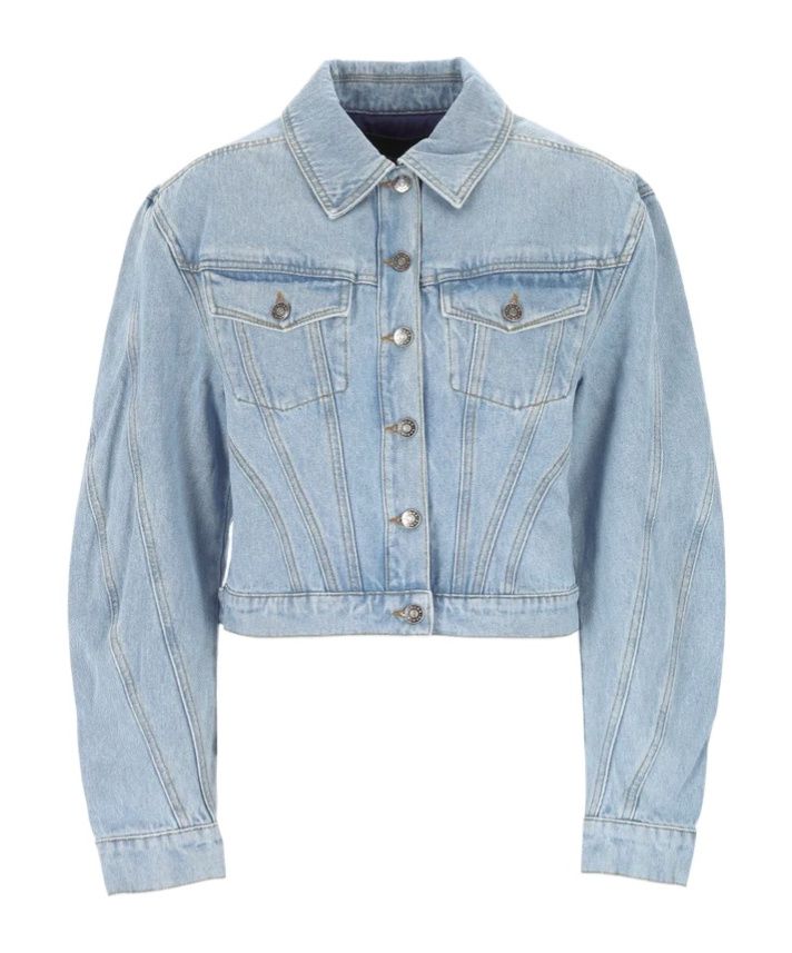 Mugler Medium Blue Denim Jacket