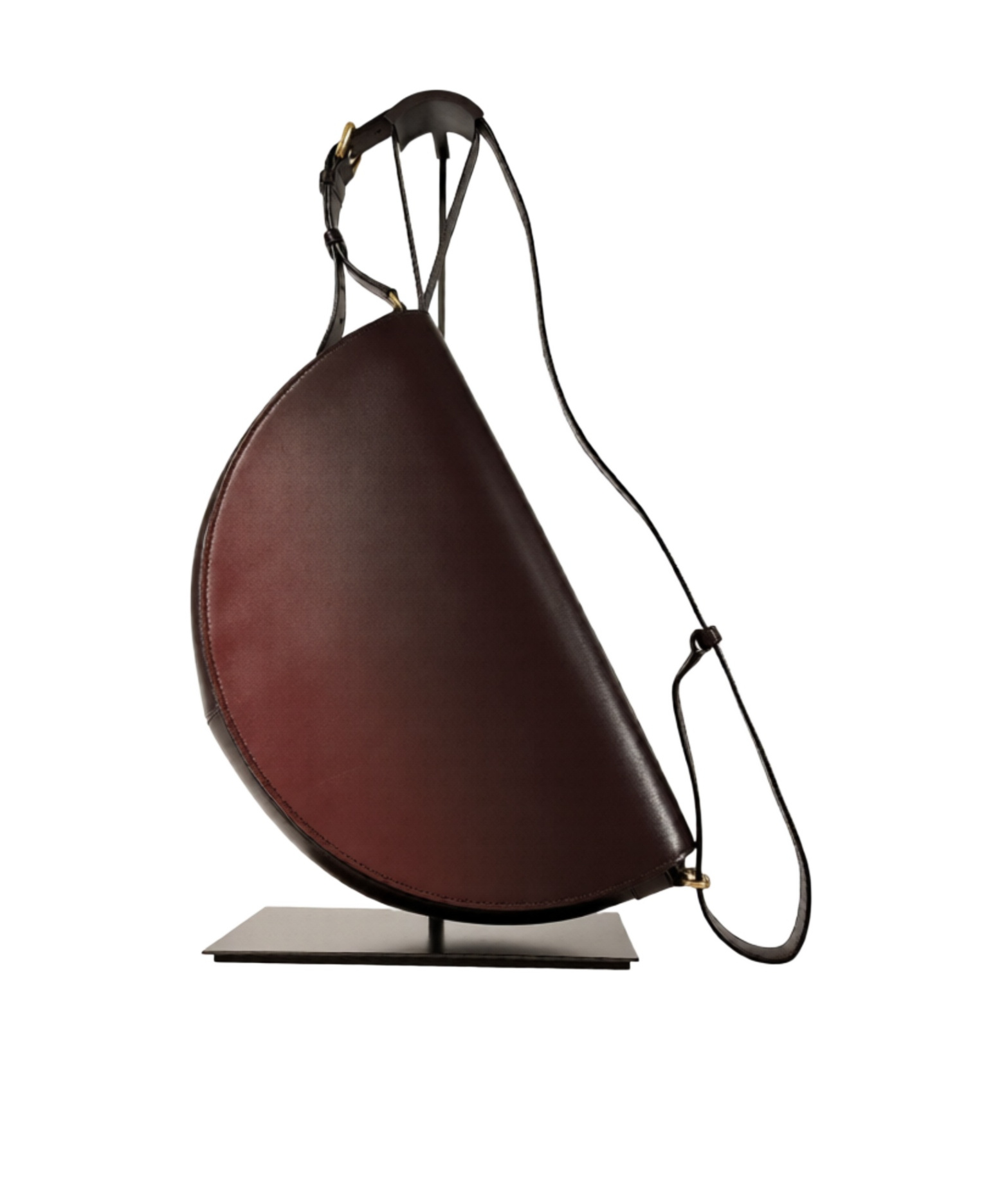 Dries Van Noten Fan-shaped Shoulder Bag In Black