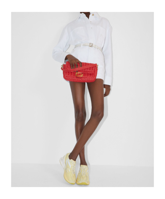 Fendi Belted Collared Jacket In White