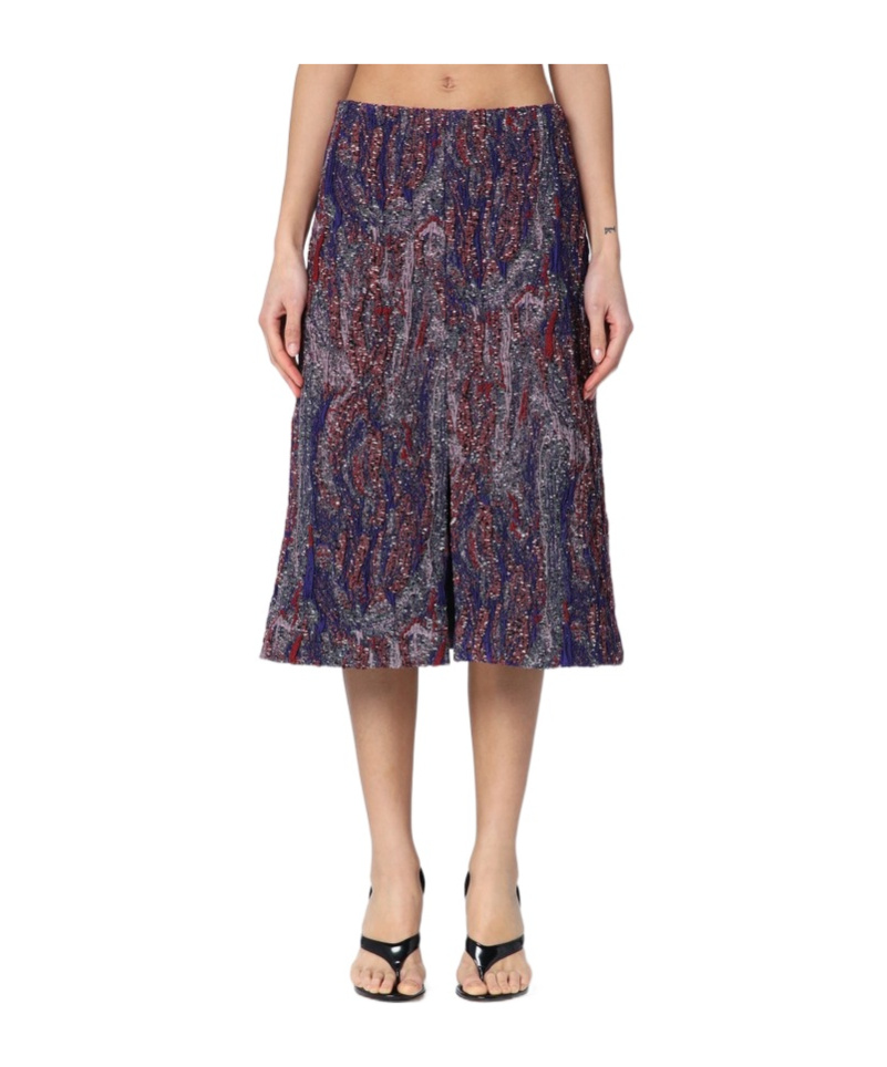 Shop Dries Van Noten Jacquard Skirt In Multi-color
