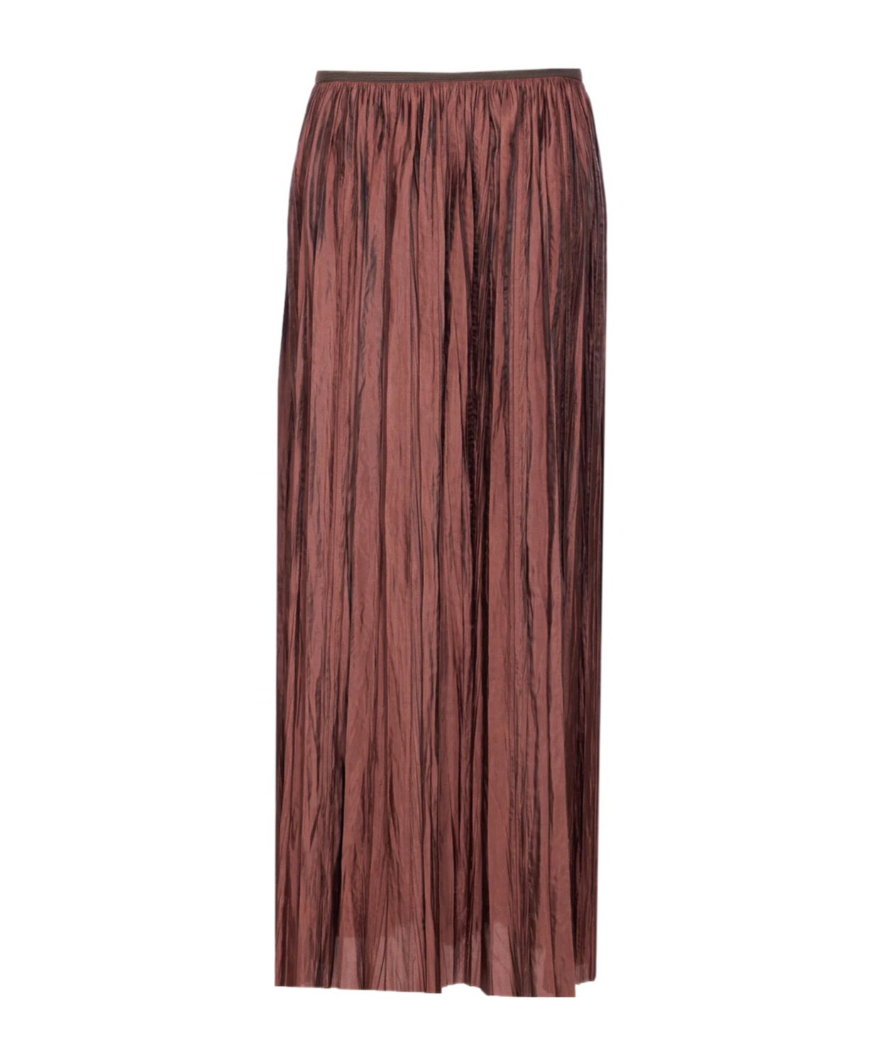 Roberto Collina Crinkled Texture Midi Pleated Sheer Overlay Skirt