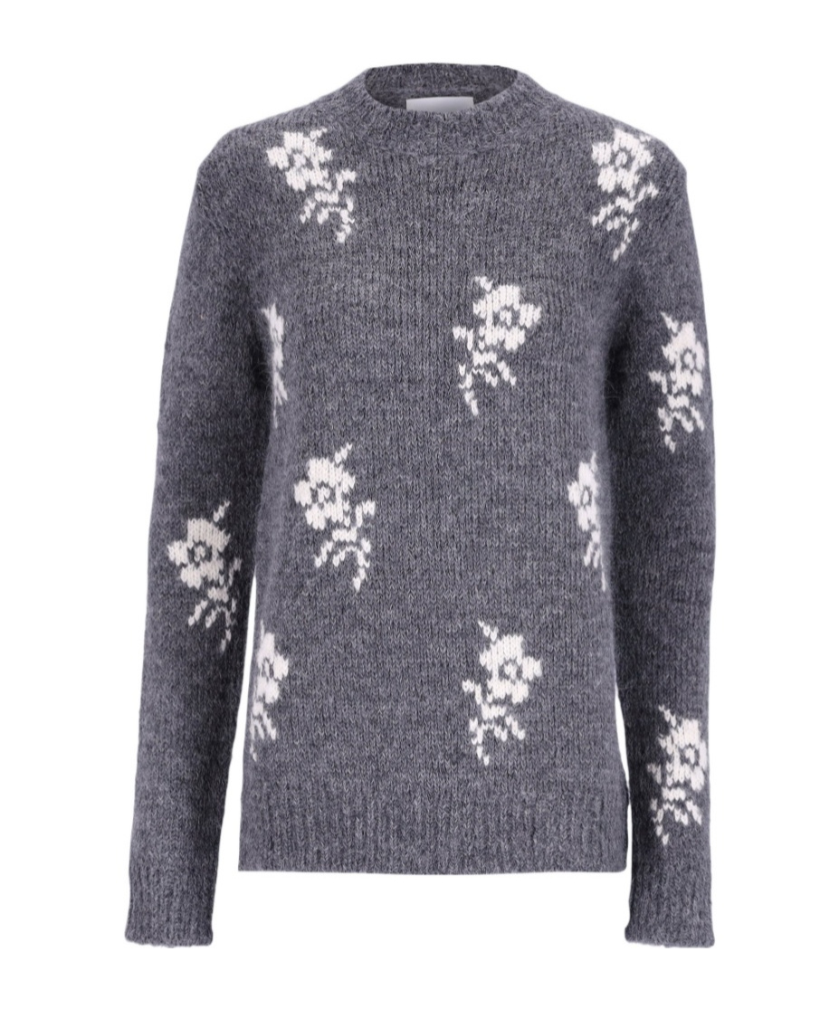 Jil Sander Wool Alpaca Crewneck Sweater In Gray