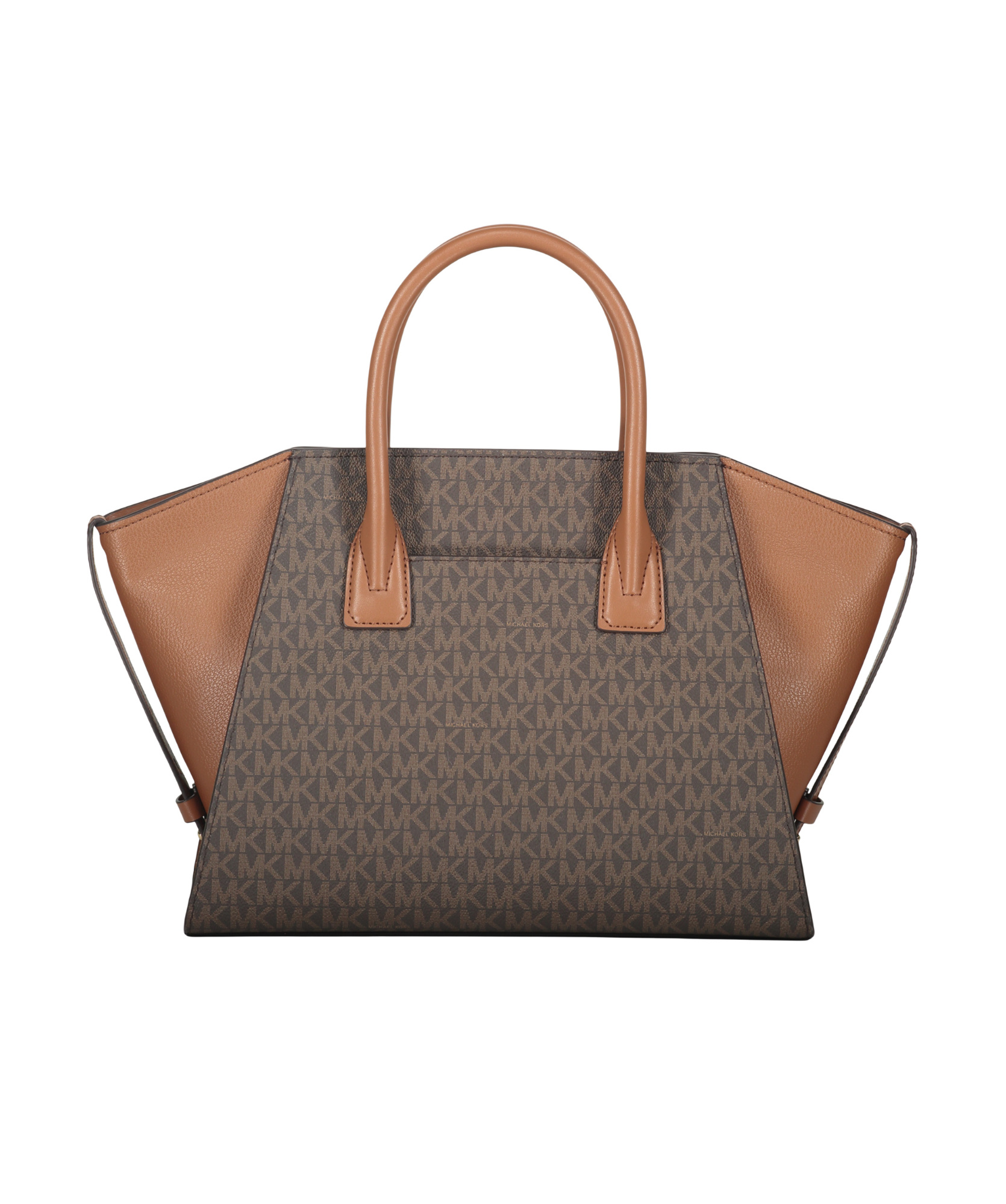 Michael Kors Avril Logo-plaque Tote Bag In Brown