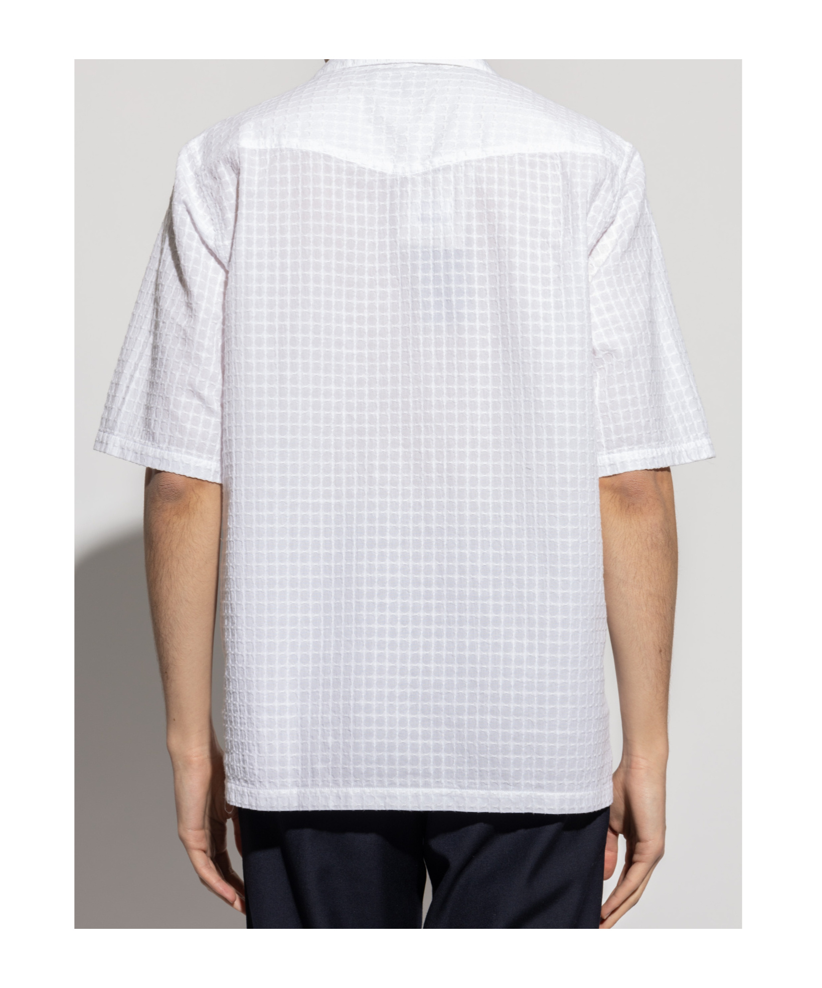 Officine Generale Short-sleeved Shirt In White