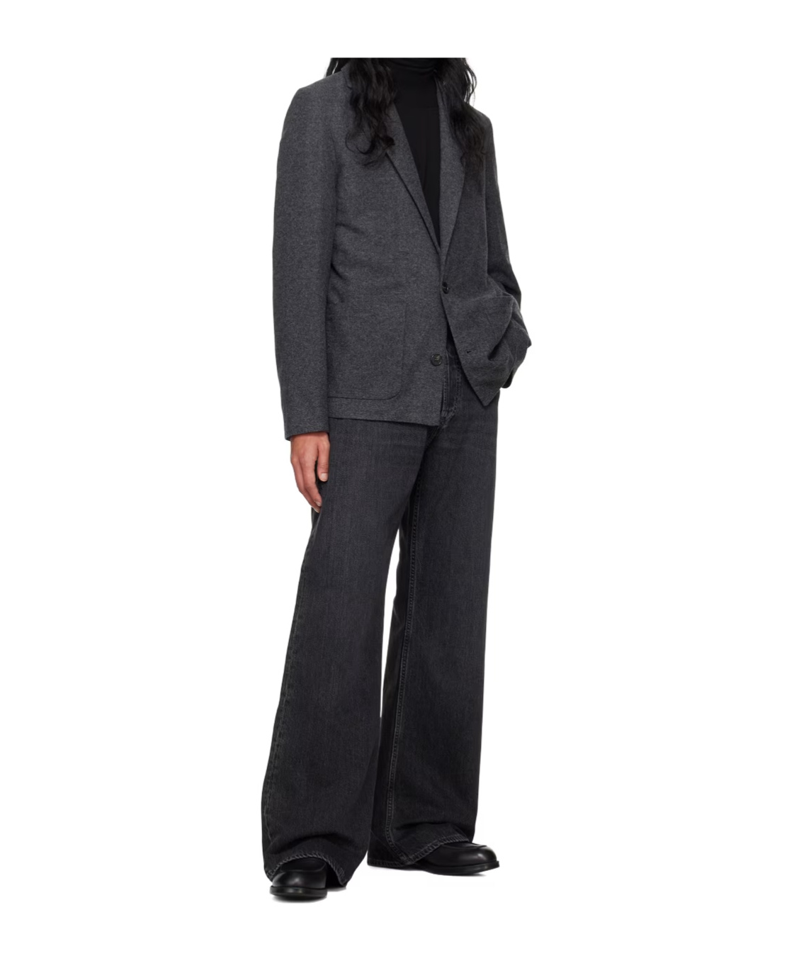 Apc Luc Jacket 48 Heather Charcoal Gray In Black