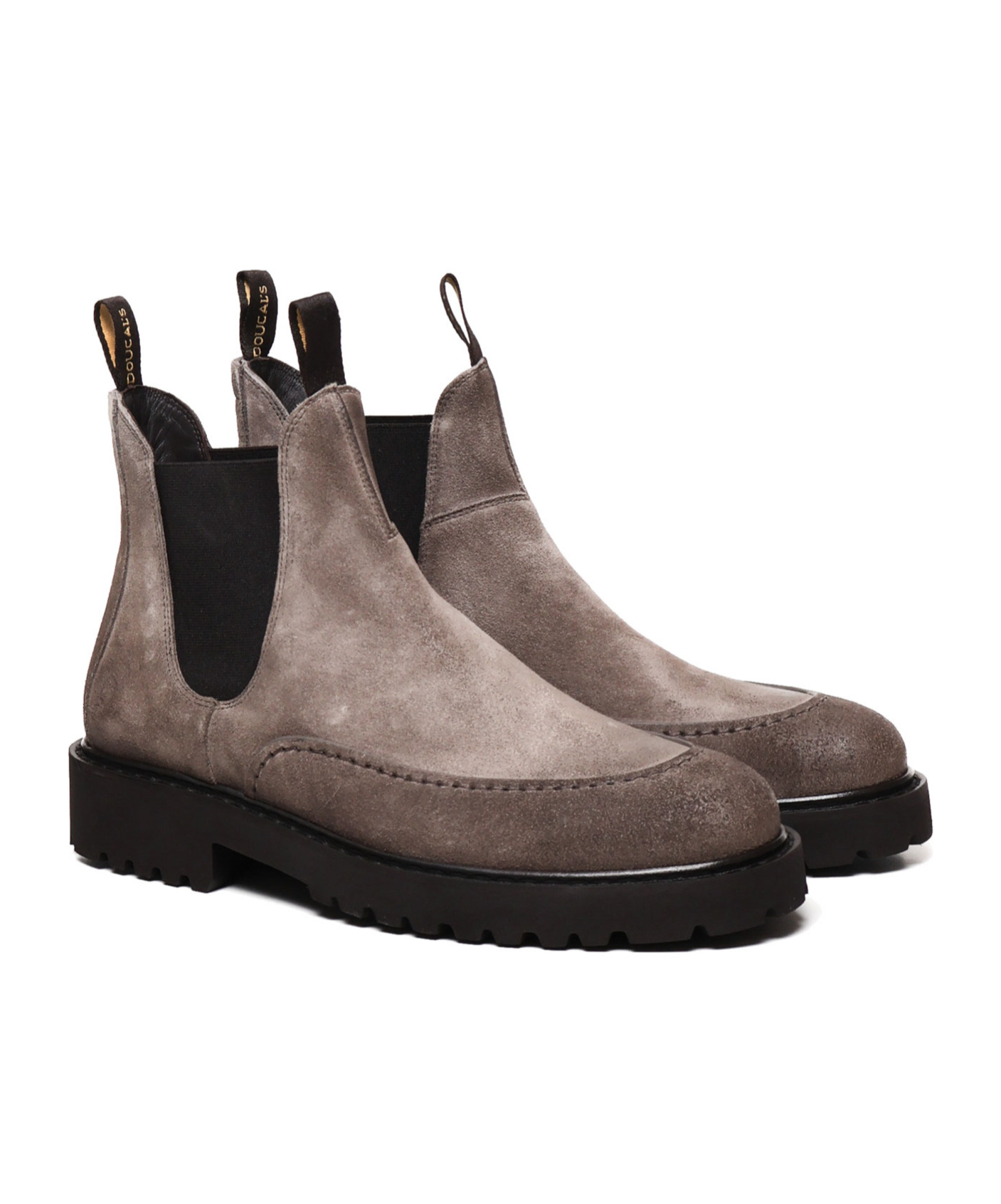 Doucal's Man Ankle Boots Khaki Size 13 Leather In Black