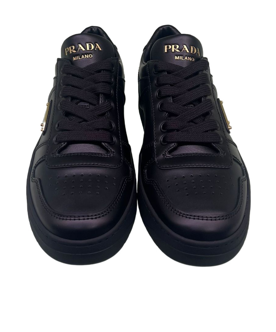 Prada Downtown Logo Sneakers In Black