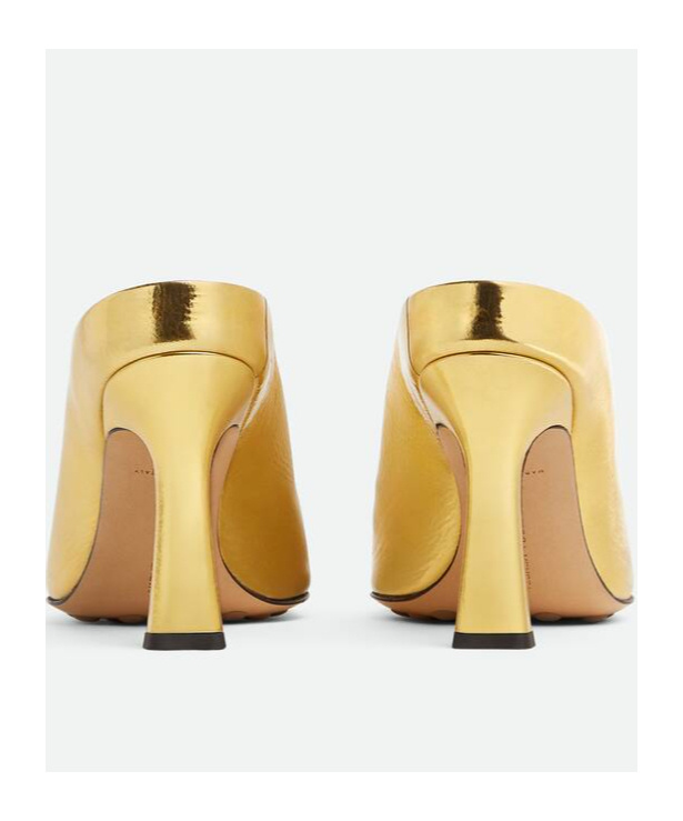 Shop Bottega Veneta Rana Mule In Gold