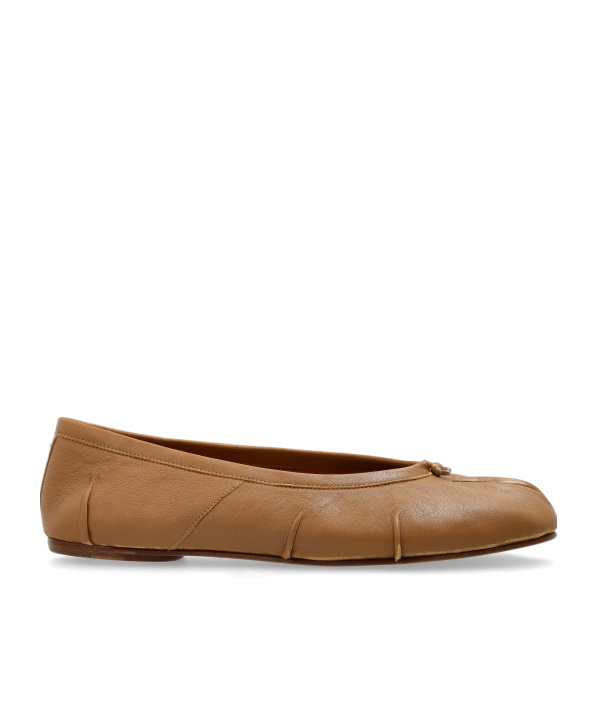 Maison Margiela Slip-on Ballerina Flats With Tabi Detail In Brown