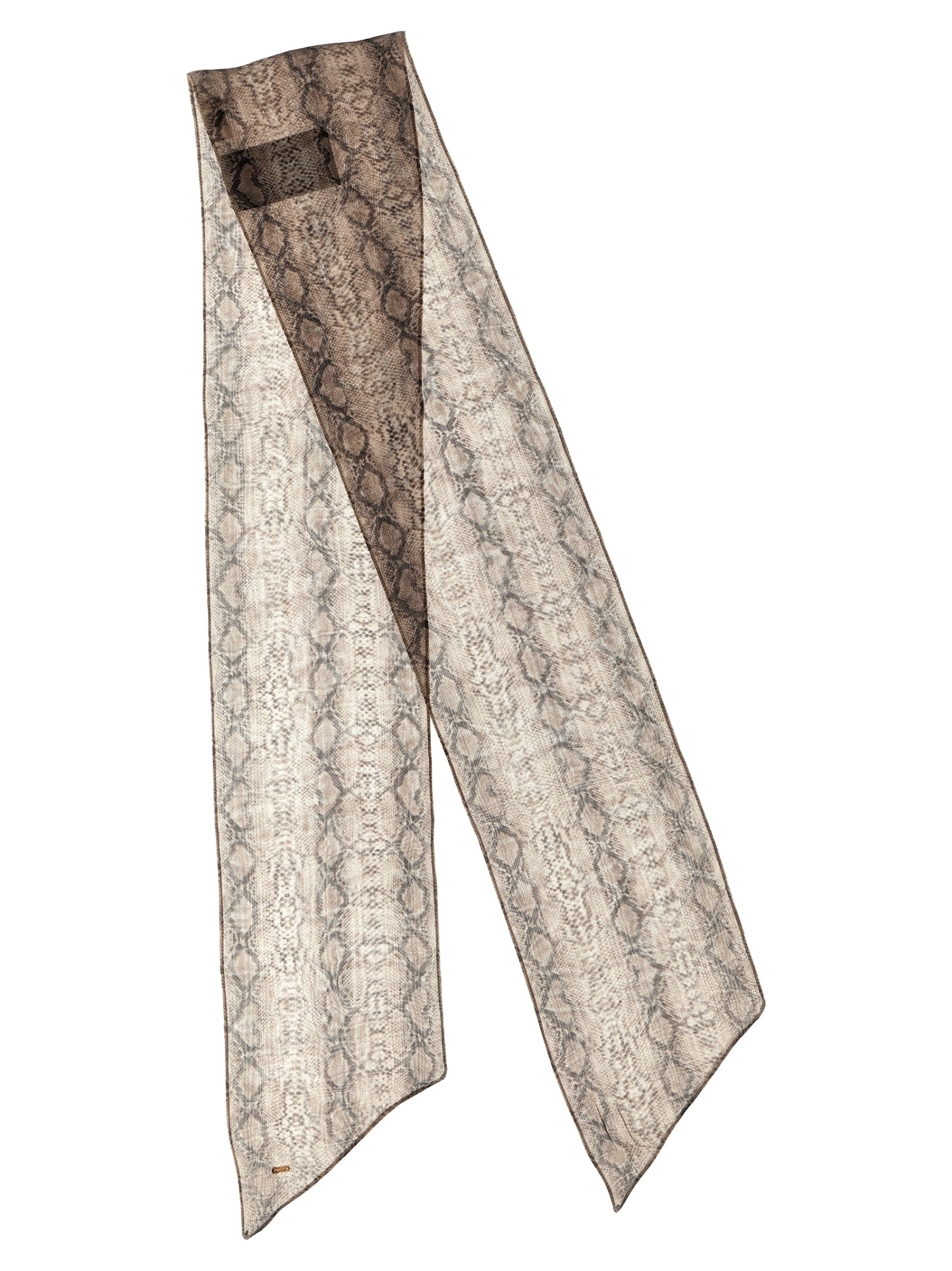 Saint Laurent Silk Scarf Scarves And Foulards Multicolor In Neutral