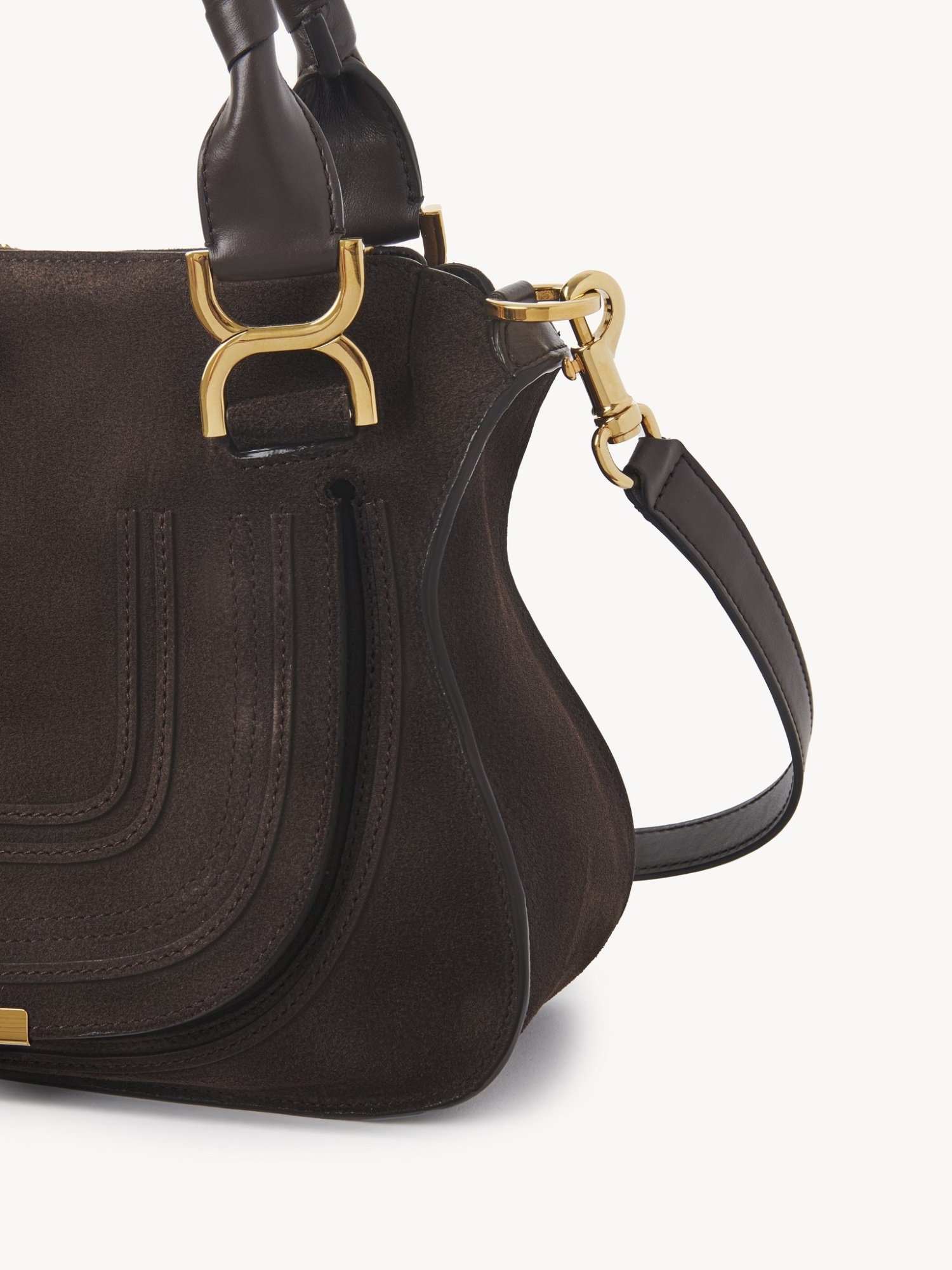 Chloé Small Marcie Shoulder Bag In Black