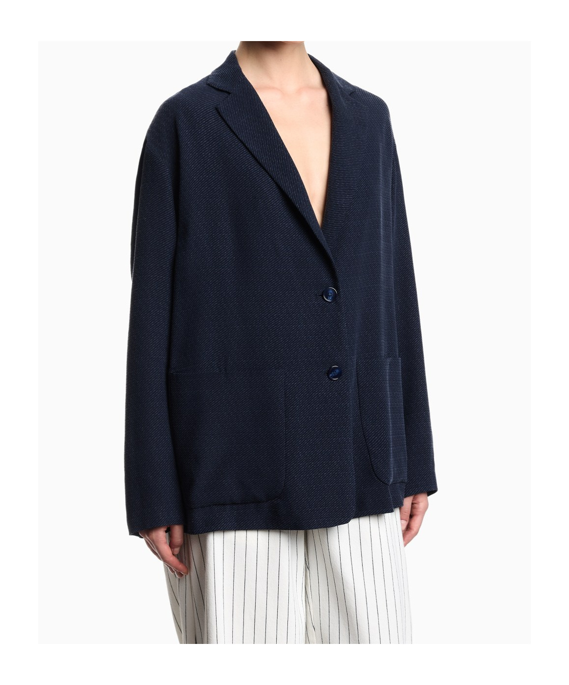 Emporio Armani Single Breasted Blazer In Black