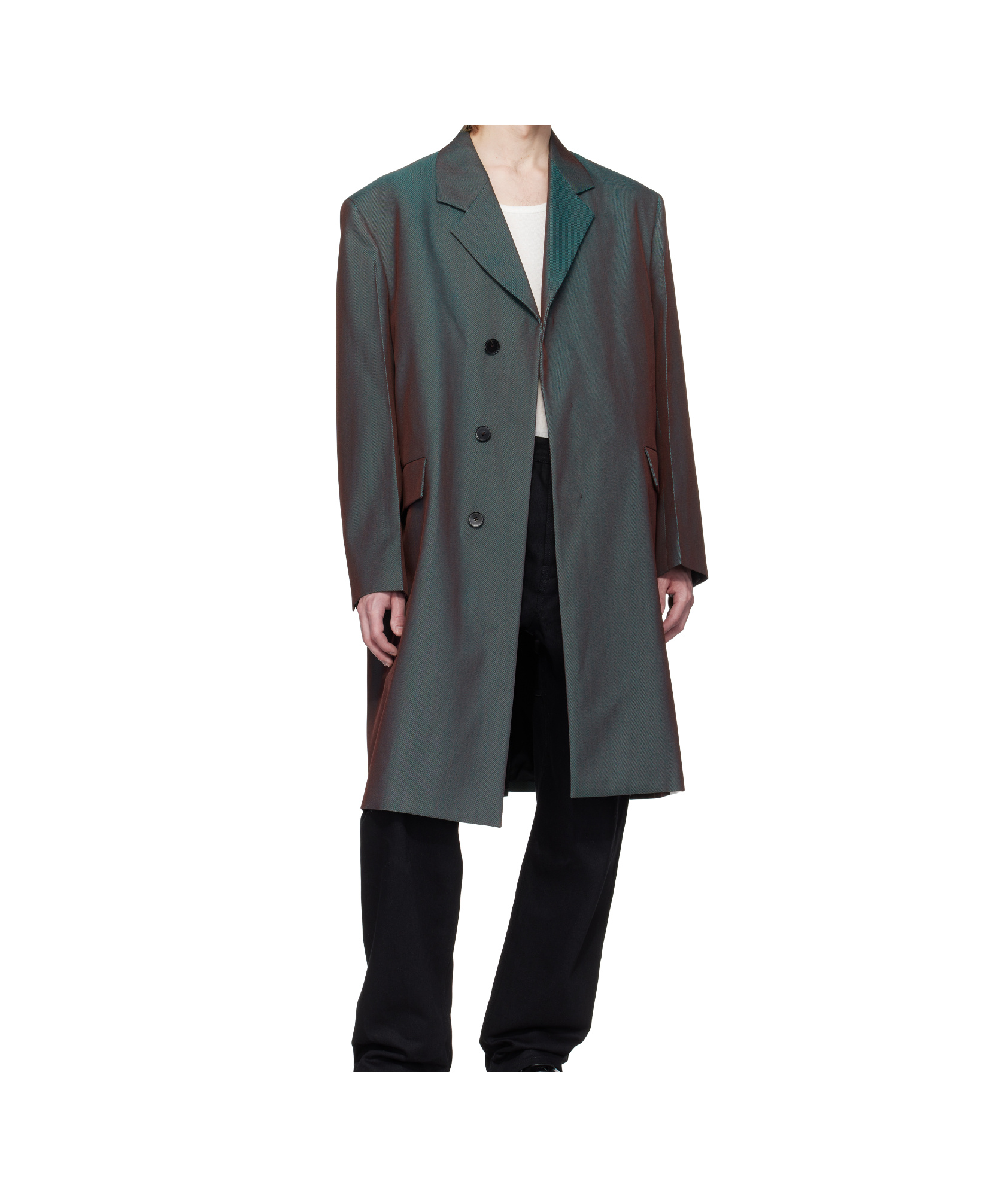 Jil Sander Tailored Coat In Iridescent Plum