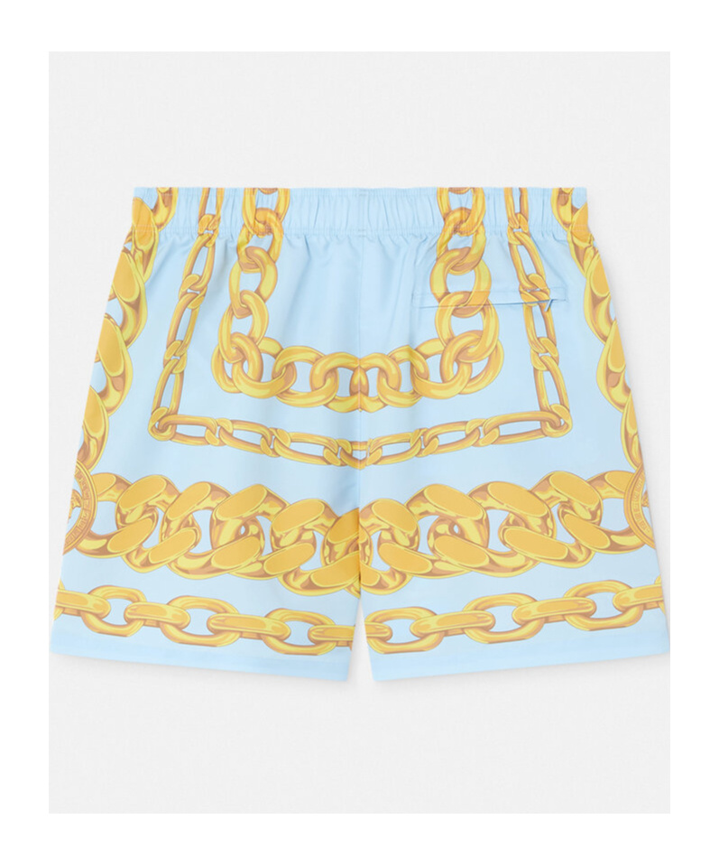 Versace Medusa Chains Swim Shorts In Blue