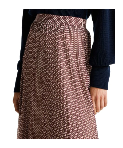 Tommy Hilfiger Pleated Skirt In Brown