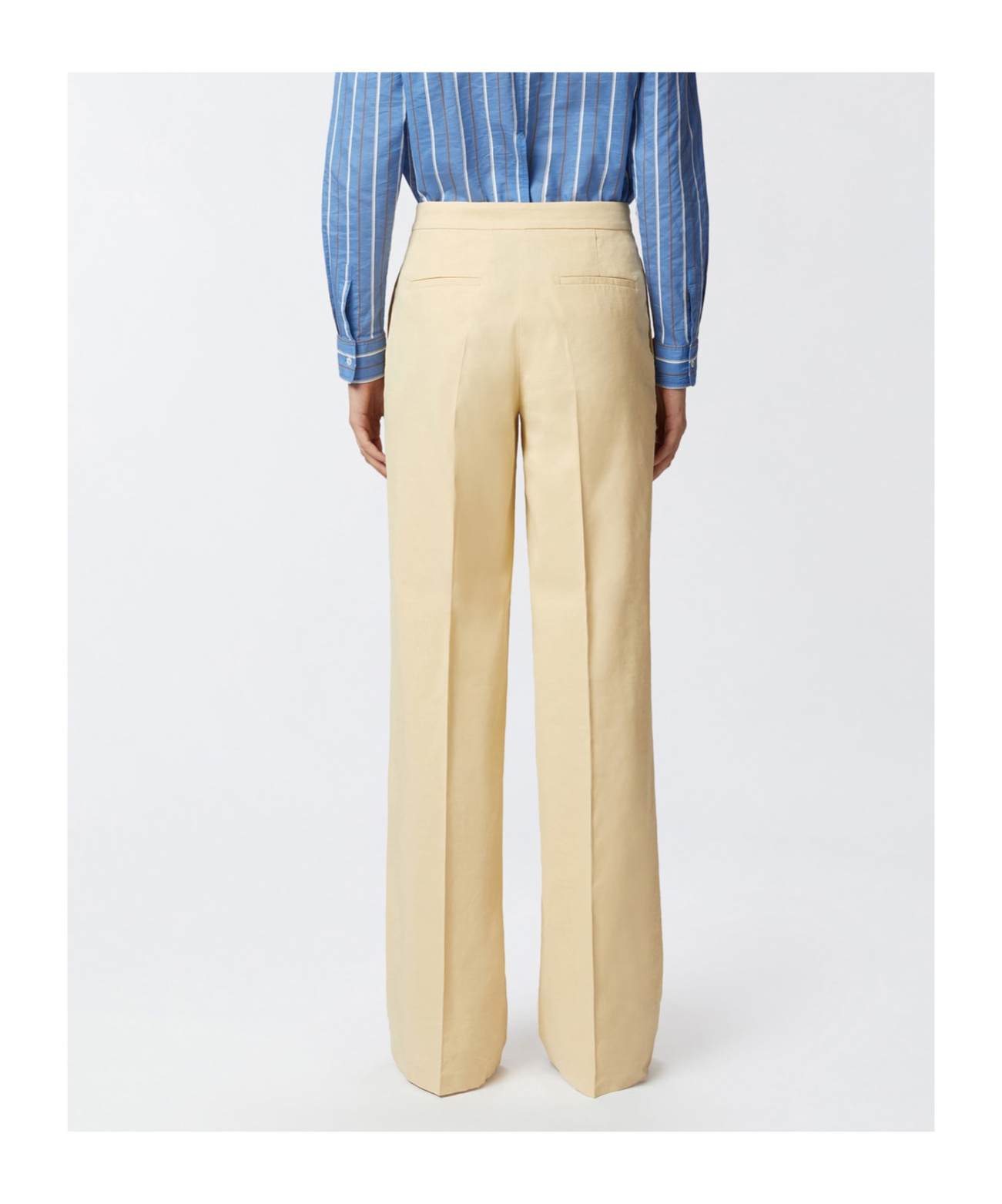 Pinko Wide-leg Trousers With Tailored Silhouette And High Waist