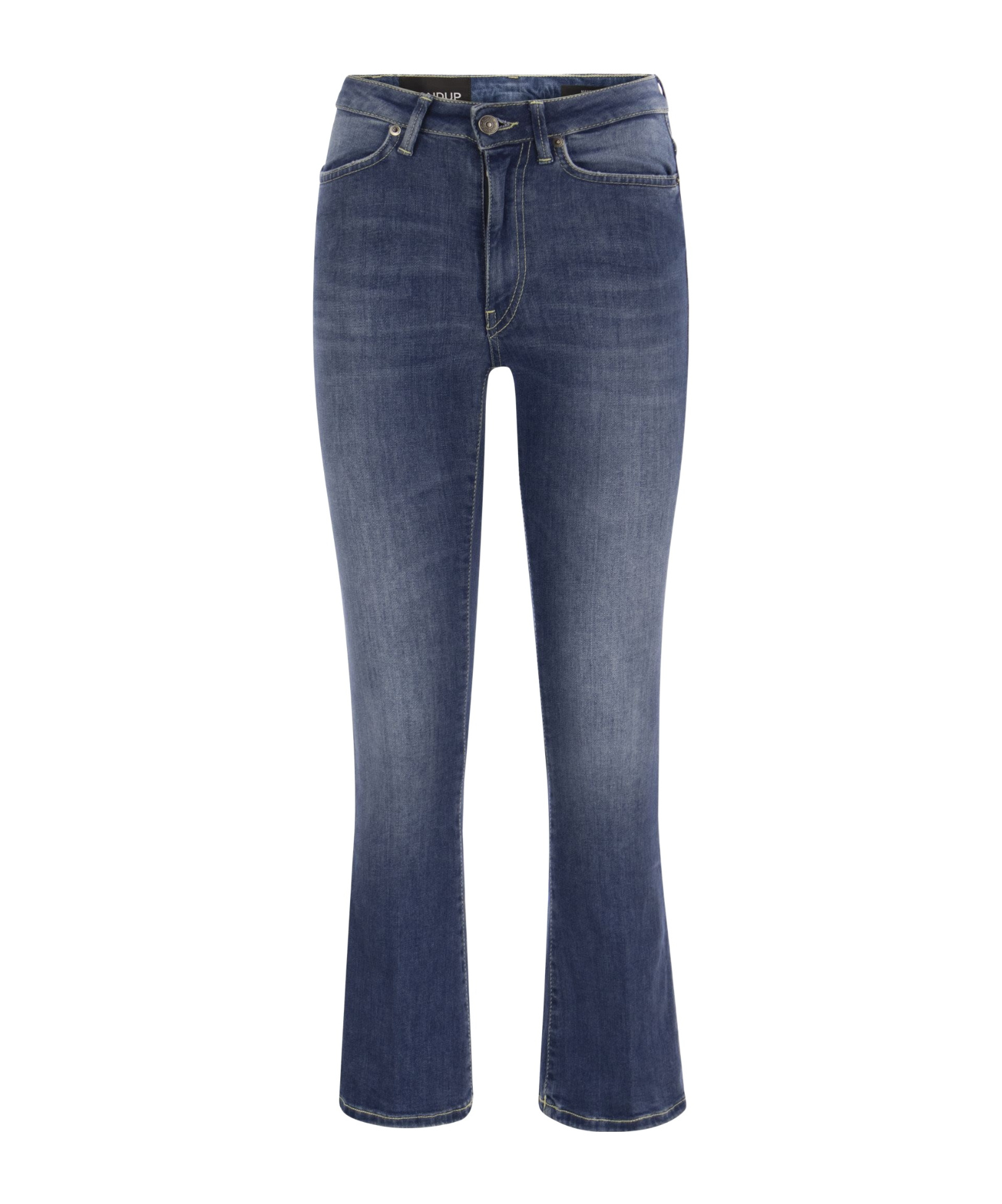 Dondup Mandy High-waisted Flared Jeans With Ankle Length In Blue