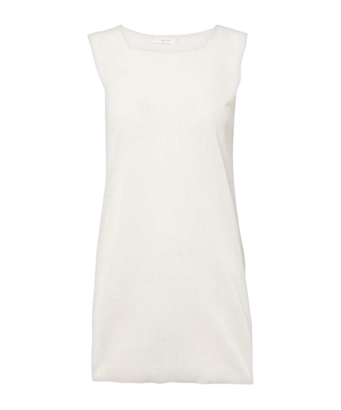 The Row Jaylen Linen Sleeveless Tunic Top In White