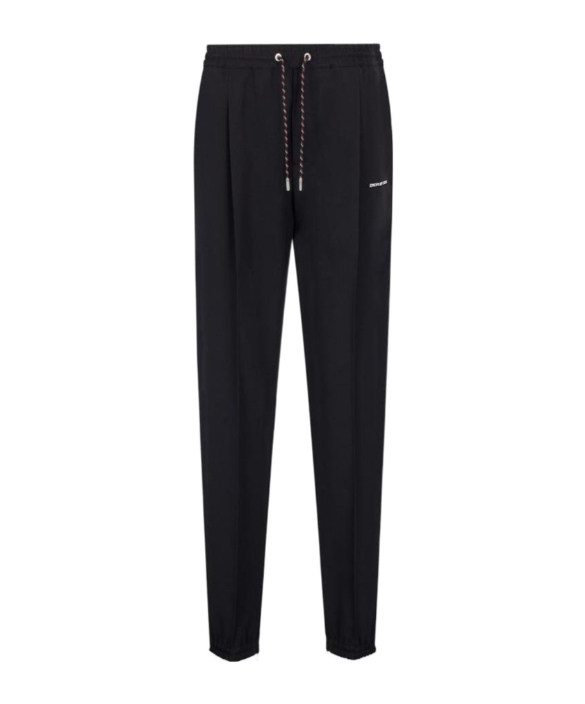Dior Dark Blue Drawstring Sweatpants In Black