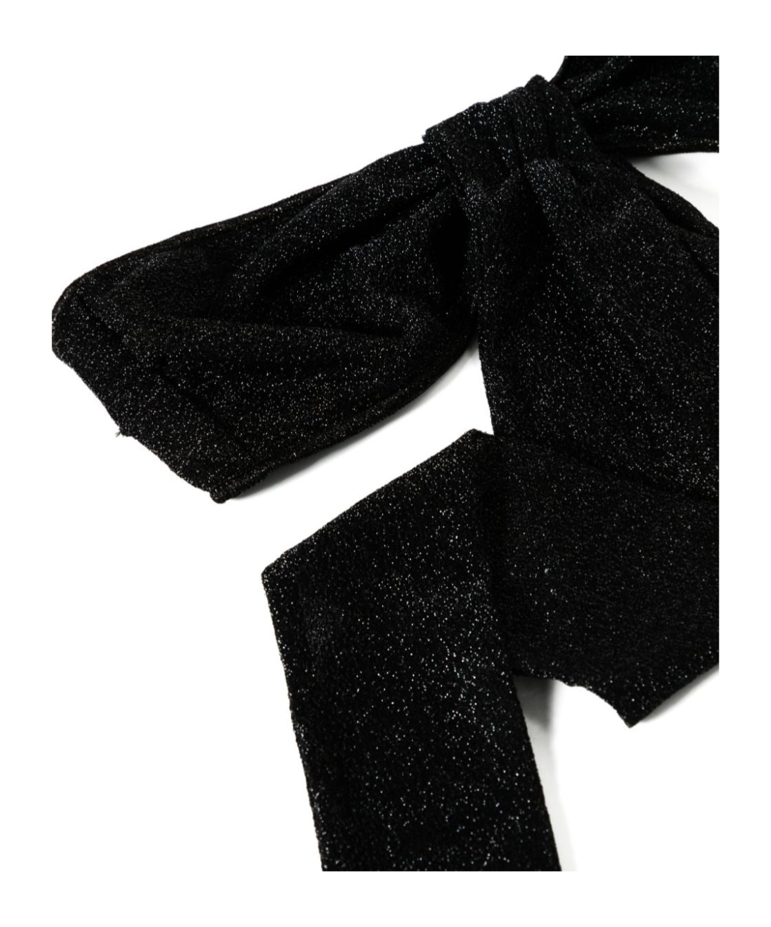 Oseree Glitter Bandeau Cut-out Swimsuit In Black