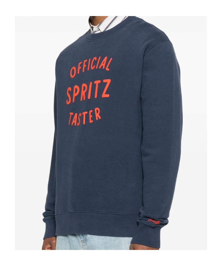 Mc2 Saint Barth Blue Crewneck Graphic Sweatshirt In Blue