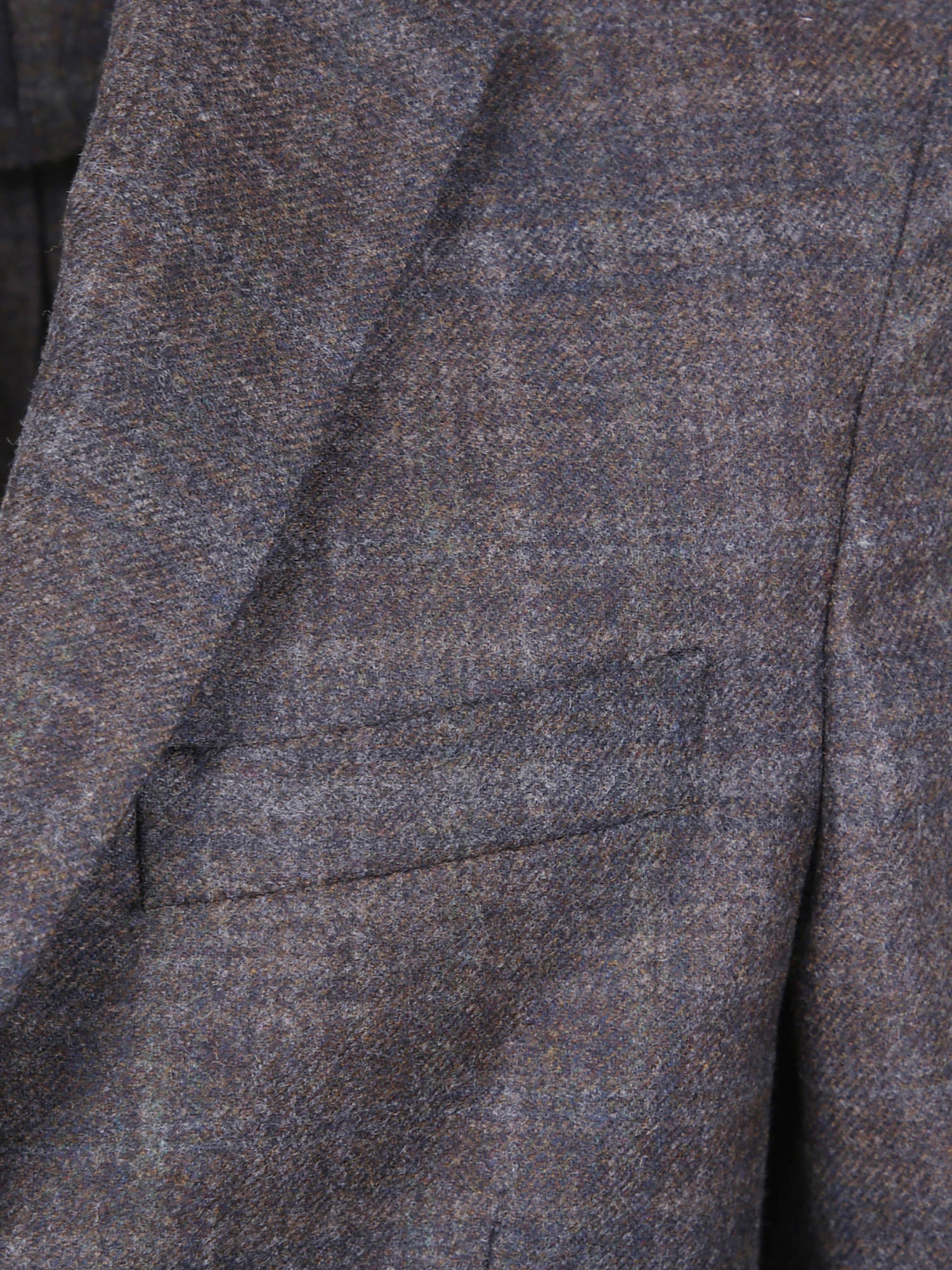 Zegna Wool Jacket With Notch Lapel And Pockets In Brown